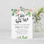 カクタスタコボウラブカップルシャワー招待状 招待状 (スタンド正面)