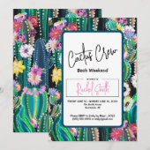 カクタス・クルー - バチェロレッテパーティー招待状 招待状 (正面/裏面)