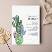 カクタス・バチュロレッテ・ウィークエンド・パーティー・スケジュール付き 招待状