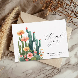 カクタス・フィエスタ・フラワーブライダルシャワー サンキューカード