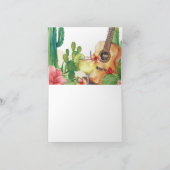 カクタス・フィエスタ・フラワーブライダルシャワー サンキューカード (内部)