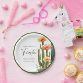 カクタス・フィエスタ・フローラル・ブライダル・シャワー ペーパープレート (パーティー)