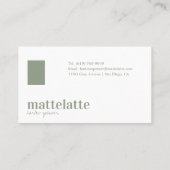 カクタス |ミニマモダンリストエレガントプロフェッショナル 名刺 (裏面)