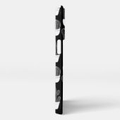 カクティホワイトラインアートパターン iPhoneケース (右側面)