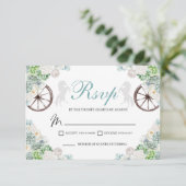 カクティミントグリーンウェスタンキンセアニェラRSVPカード 出欠カード (スタンド正面)