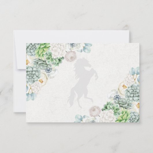 カクティミントグリーンウェスタンキンセアニェラRSVPカード 出欠カード (裏面)