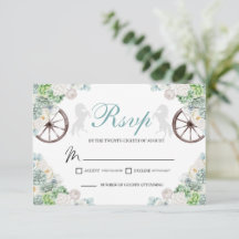カクティミントグリーンウェスタンキンセアニェラRSVPカード