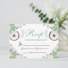 カクティミントグリーンウェスタンキンセアニェラRSVPカード 出欠カード