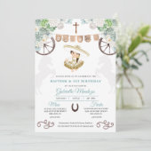 カクティメキシコフローラベビーガールシャルラバプテスマ 招待状 (スタンド正面)