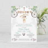 カクティメキシコフローラ男の赤ちゃんシャルロバプテスマ 招待状 (スタンド正面)