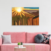 カクティー抽象芸術芸術の踊り キャンバスプリント (インサイチュ (リビング))