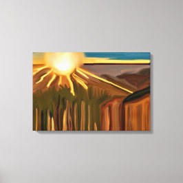カクティー抽象芸術芸術の踊り キャンバスプリント
