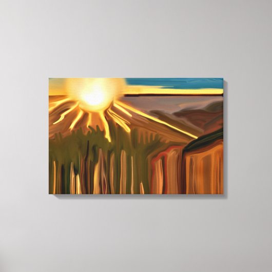 カクティー抽象芸術芸術の踊り キャンバスプリント (正面)