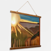 カクティー抽象芸術芸術の踊り 吊り下げ型タペストリー (傾斜あり)