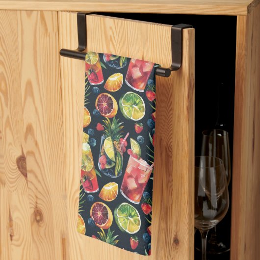 カクテカラフルル キッチンタオル (三つ折り)