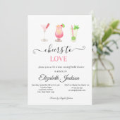 カクテスタイリッシュル点々のあるブライダルシャワー 招待状 (スタンド正面)