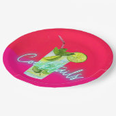 カクテモダンルカラフルバーアート ペーパープレート (アングル)