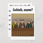 カクテルおもしろいパーティの招待状 招待状 (正面/裏面)