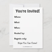 カクテルおもしろいパーティの招待状 招待状 (裏面)