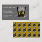 カクテルおよびナプキンのデザイン 名刺 (正面/裏面)