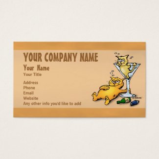 カクテルおよび子ネコの名刺 名刺