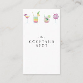 カクテルおよび飲み物のバー 名刺