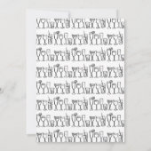 カクテルお洒落ドリンクカスタムバースデーパーティーBW 招待状 (裏面)