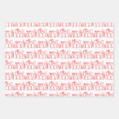 カクテルお洒落ドリンクワインパーティークリスマス ラッピングペーパーシート (正面)