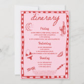 カクテルお洒落バチェロレッテ週末パーティー 招待状 (裏面)