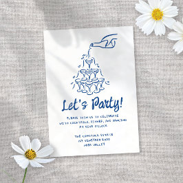 カクテルお洒落図解入りの、写真付きのウェディングレセプション エンクロージャーカード