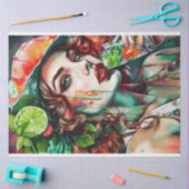 カクテルかわいこちゃんモヒトデコペ紙 薄葉紙 (クラフト)