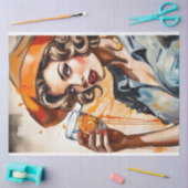 カクテルかわいこちゃん – 古いファッションド美しい 薄葉紙 (クラフト)