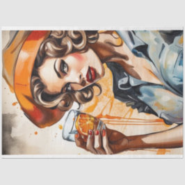 カクテルかわいこちゃん – 古いファッションド美しい 薄葉紙