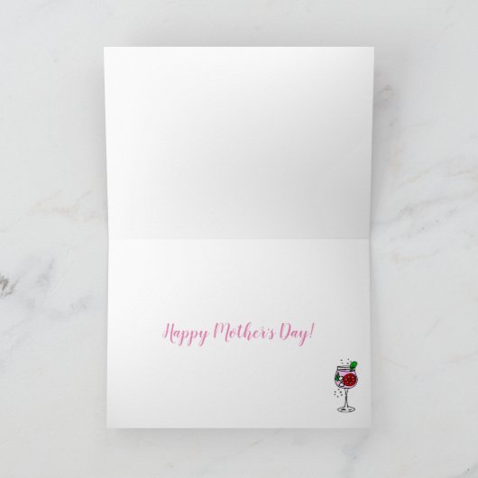 カクテルで母の日のカードを祝おう カード (内部)