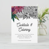 カクテルとカラーリングパーティー 招待状 (スタンド正面)