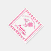 カクテルとカントリークラブのテニスバチェロレッテ スタンダードカクテルナプキン (角)