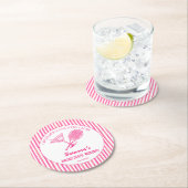 カクテルとカントリークラブのテニスバチェロレッテ ラウンドペーパーコースター (インサイチュ)