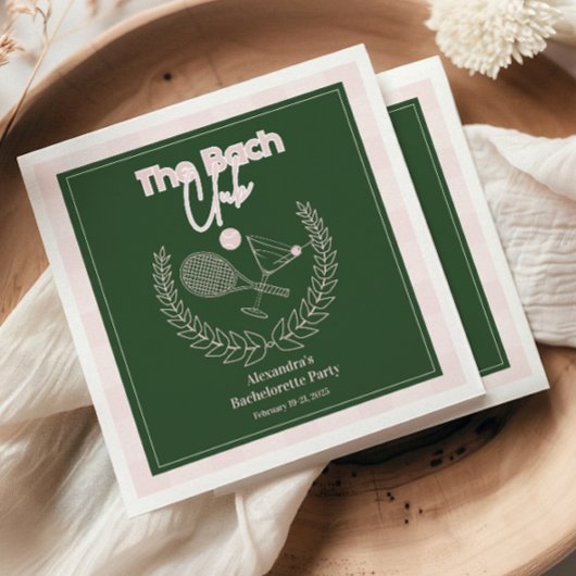 カクテルとカントリークラブバチェロレッテ スタンダードカクテルナプキン