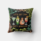 カクテルとコスチュームハローウィンパーティ クッション (裏面)