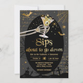 カクテルとコスチュームブリューブボスブーズハロウィーン 招待状 (正面)