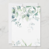 カクテルとディナーパーティー ユーカリ ボタニカル 招待状 (裏面)