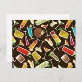 カクテルとロングドリンク、カクテルバー ポストカード (正面/裏面)