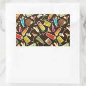 カクテルとロングドリンク、カクテルバー 長方形シール (バッグ)