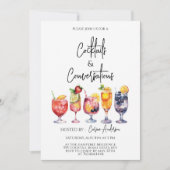 カクテルと会話パーティー 招待状 (正面)