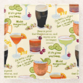 カクテルと会話 ガラスコースター (正面)