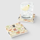 カクテルと会話 ストーンコースター (横)