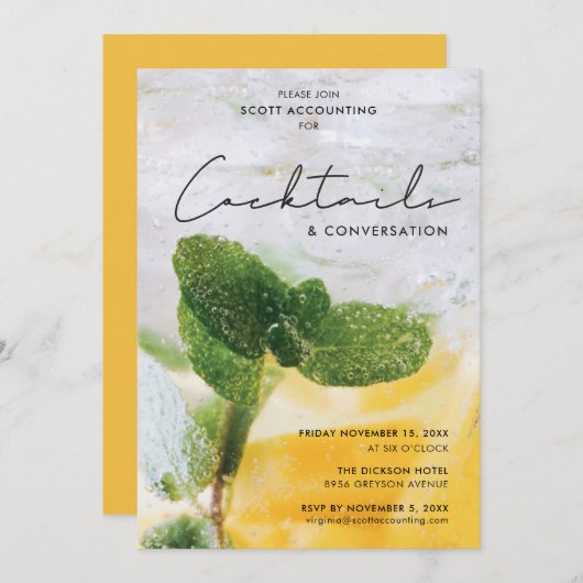 カクテルと会話 招待状 (正面/裏面)