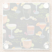 カクテルと熟考 ガラスコースター (裏面)