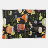 カクテルと熟考 キッチンタオル (横)