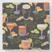 カクテルと熟考 ストーンコースター (正面)